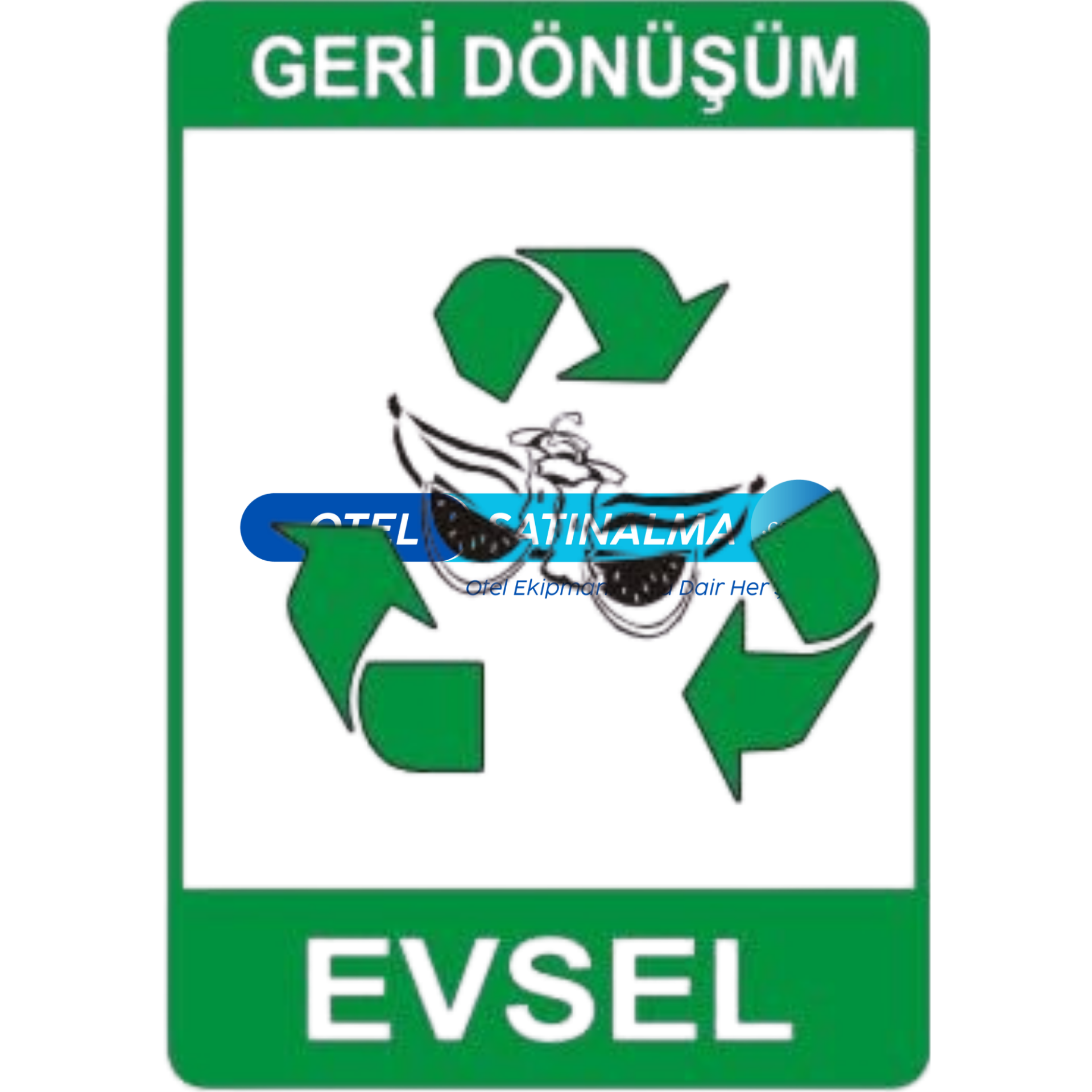 Evsel Atık Uyarı Levha